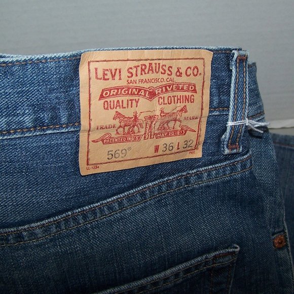 LEVIS 569 LOOSE STRAIGHT LEG BLUE JEANS S3491 - Picture 3 of 8